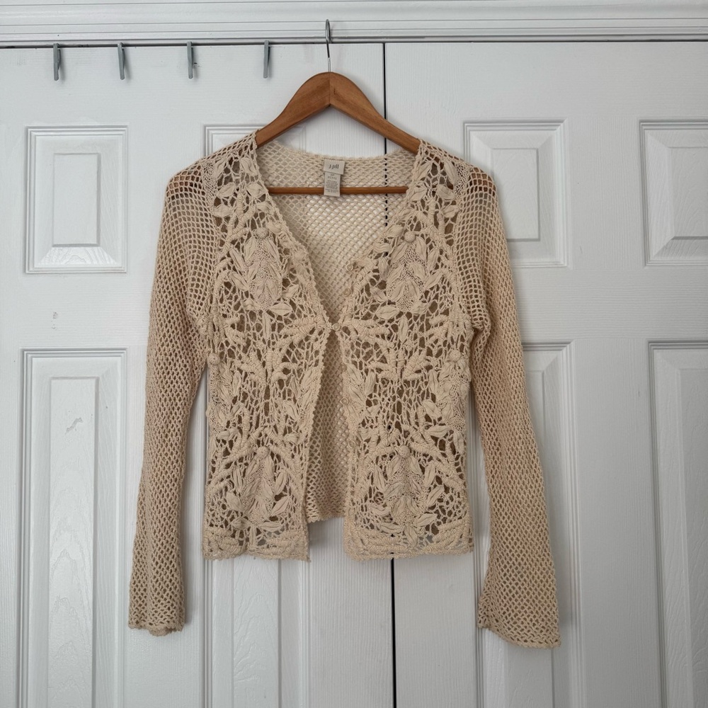 J. Jill Crochet Cardigan